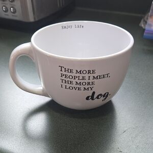 Sweet Bird & Co White Ceramic Dog Lover Mug